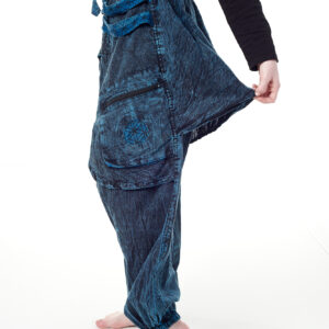 Szarawary z połami  - vintage niebieski