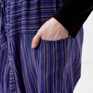 Szarawary w paski - fioletowe