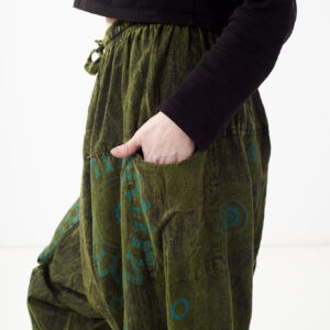 Szarawary w mandale - zielone