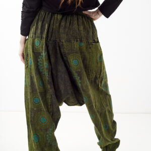 Szarawary w mandale - zielone