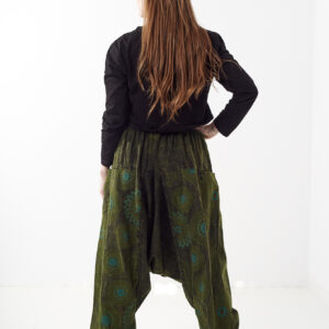 Szarawary w mandale - zielone