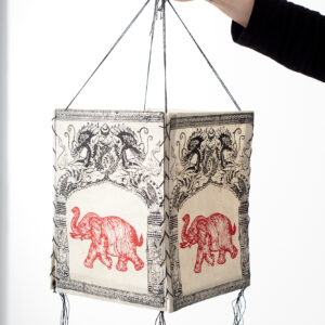 LAMPION z papieru czerpanego - SŁOŃ i SMOKI