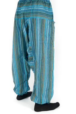 Szarawary niebieskie w paski Szarawary w paski - baby blue