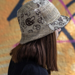Patchworkowy bucket hat w grzybki