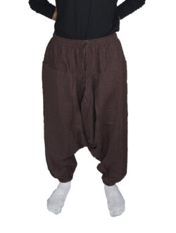 Harem Plain Brown Brązowe szarawary jednokolorowe