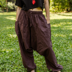 Szarawary brązowe Brązowe szarawary jednokolorowe